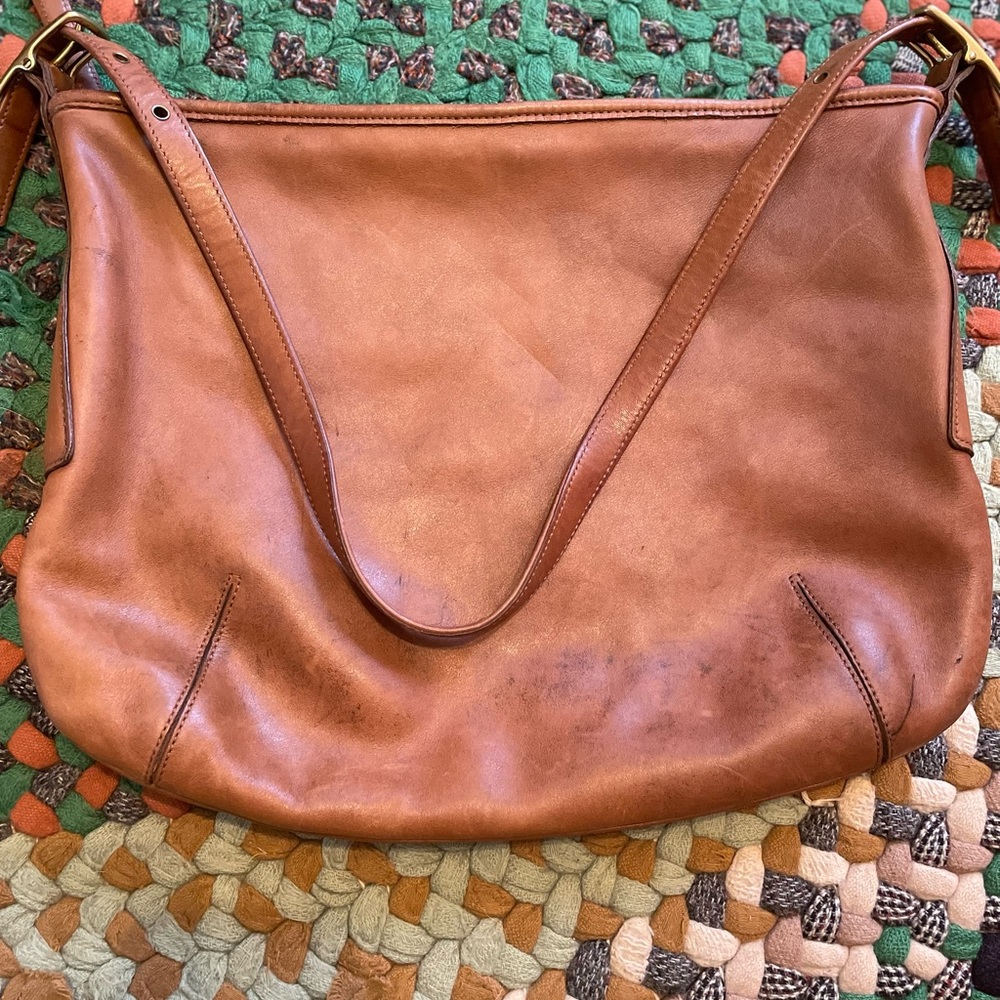 Vintage Brown Leather Coach Purse